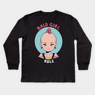 Bald girl Kids Long Sleeve T-Shirt